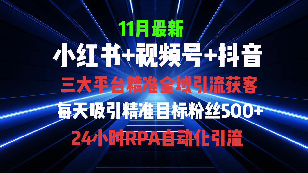 （13259期）全域多平台引流私域打法，小红书，视频号，抖音全自动获客，截流自…-91学习网