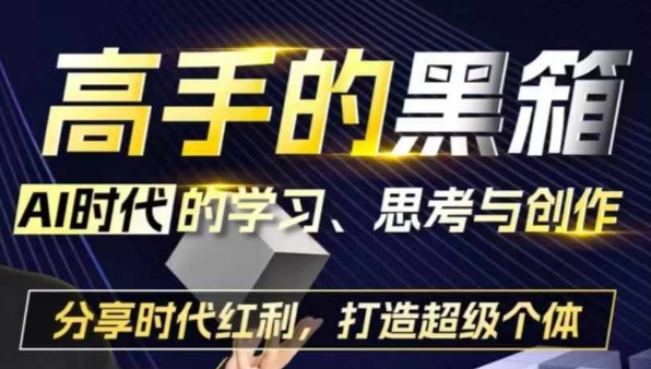 高手的黑箱：AI时代学习、思考与创作-分红时代红利，打造超级个体-91学习网