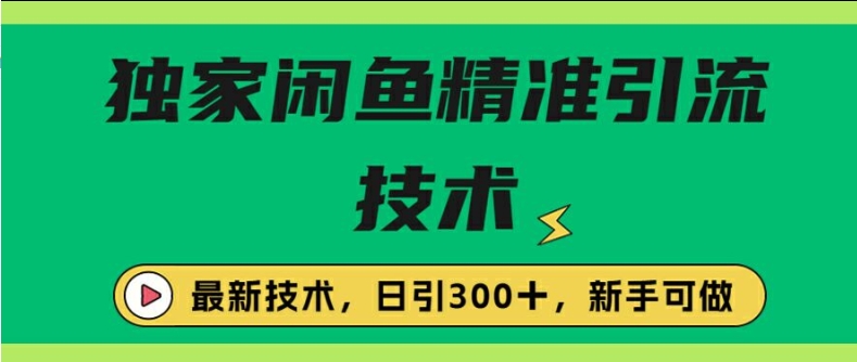 闭鱼精准引流，日引300+创业粉保姆级教程，新手可做-91学习网