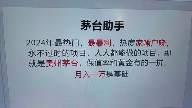 （13051期）魔法贵州茅台代理，永不淘汰的项目，抛开传统玩法，使用科技，命中率极…-91学习网