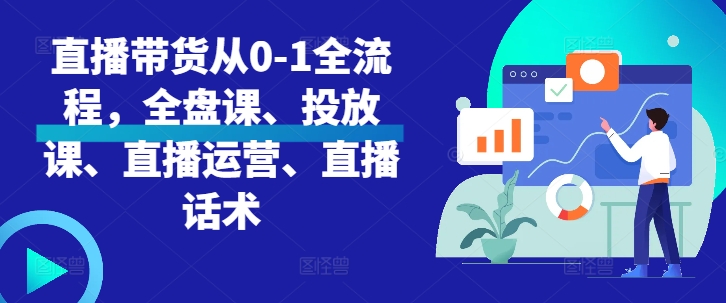 直播带货从0-1全流程，全盘课、投放课、直播运营、直播话术-91学习网