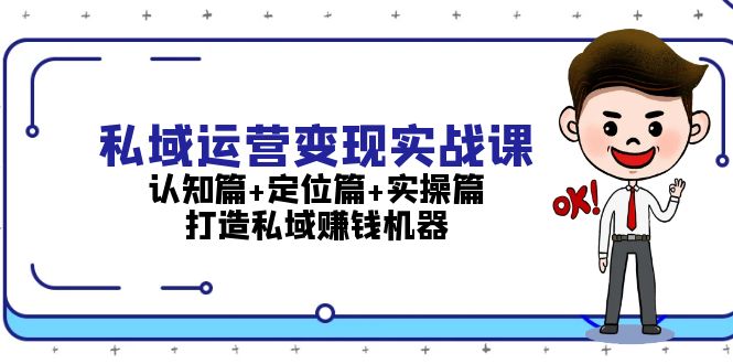 （13387期）私域运营变现实战课：认知篇+定位篇+实操篇，打造私域赚钱机器-91学习网