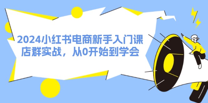 2024小红书电商新手入门课，店群实战，从0开始到学会（31节）-91学习网