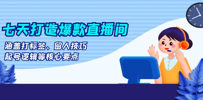 （13382期）七天打造爆款直播间：涵盖打标签、留人技巧、起号逻辑等核心要点-91学习网