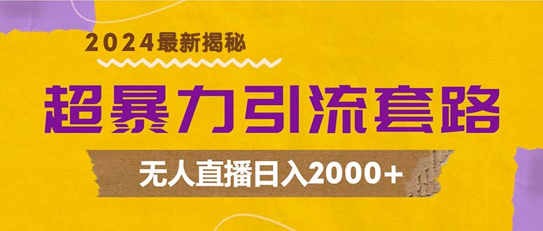 （12800期）超暴力引流套路，无人直播日入2000+-91学习网