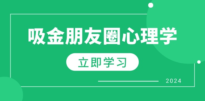 （12899期）朋友圈吸金心理学：揭秘心理学原理，增加业绩，打造个人IP与行业权威-91学习网