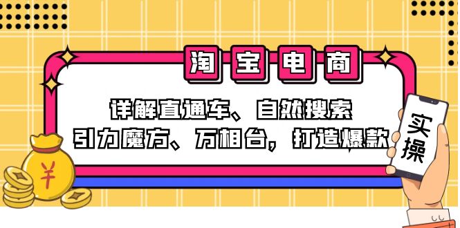 （12814期）2024淘宝电商课程：详解直通车、自然搜索、引力魔方、万相台，打造爆款-91学习网