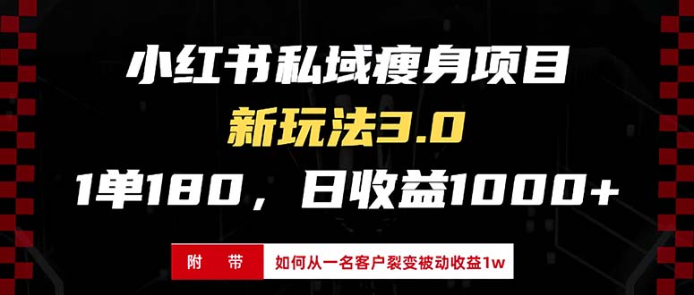 （13348期）小红书瘦身项目3.0模式，新手小白日赚收益1000+（附从一名客户裂变收益…-91学习网