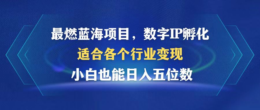 （12941期）最燃蓝海项目  数字IP孵化  适合各个行业变现  小白也能日入5位数-91学习网