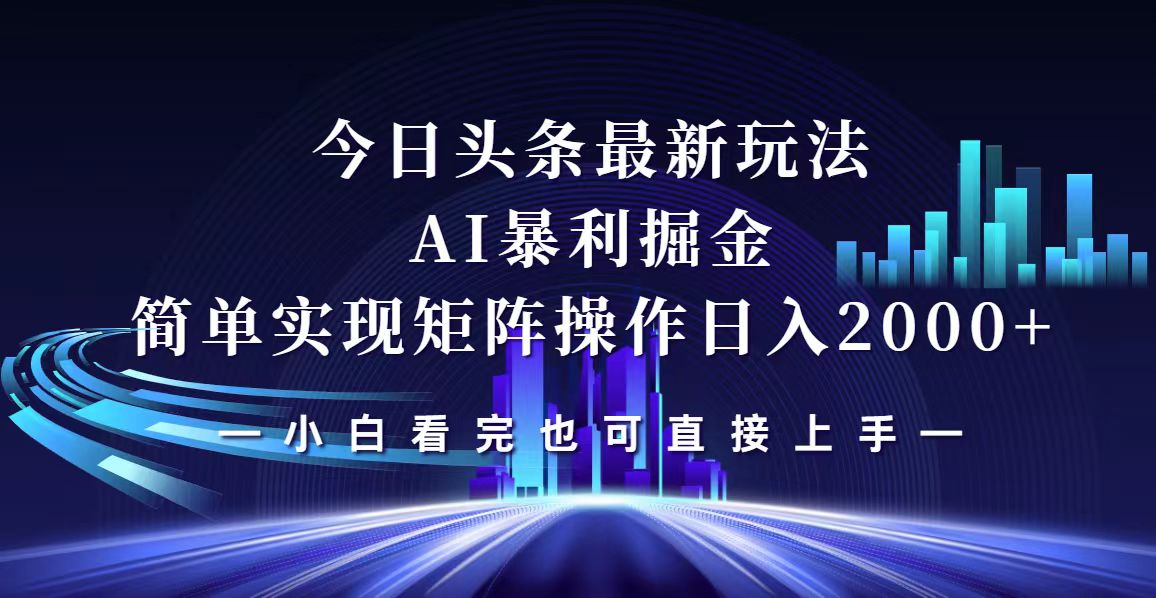 （12610期）今日头条最新掘金玩法，轻松矩阵日入2000+-91学习网