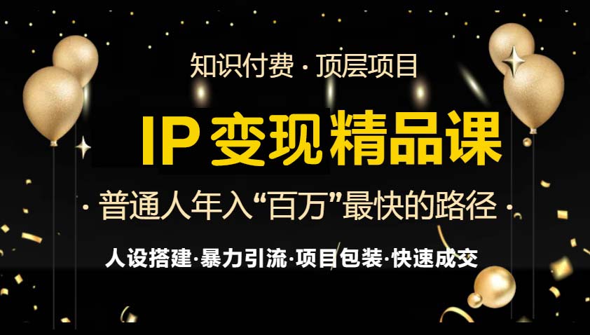 （13297期）IP变现最新精品课程，知识付费全流程+最强引流术+小白避坑指南-91学习网