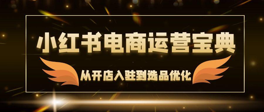 （12497期）小红书电商运营宝典：从开店入驻到选品优化，一站式解决你的电商难题-91学习网