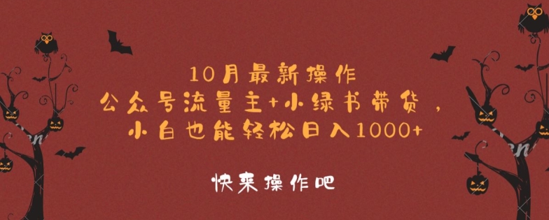 10月最新操作，公众号流量主+小绿书带货，小白也能轻松日入1k-91学习网