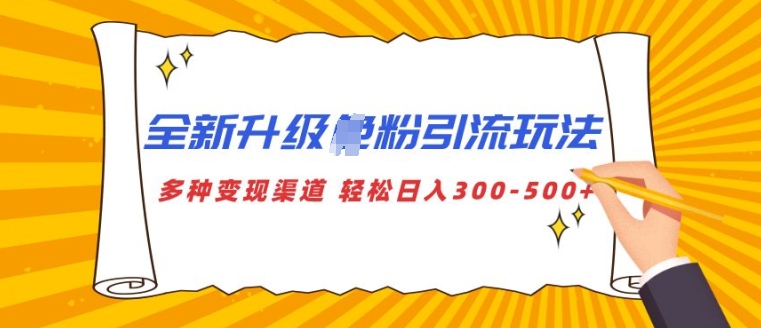 全新升级S粉引流玩法 多种变现渠道 轻松日入多张-91学习网