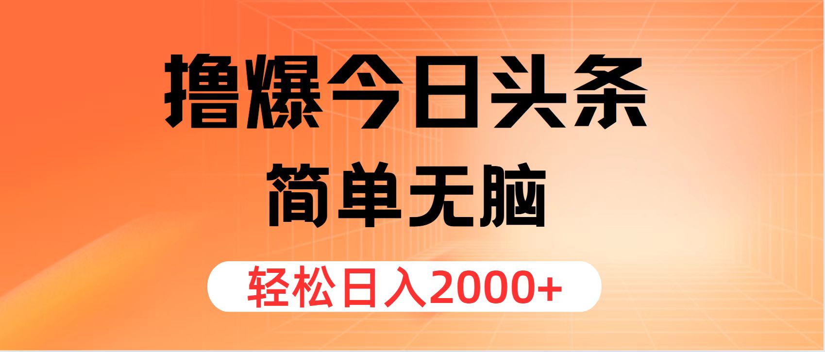 （12697期）撸爆今日头条，简单无脑，日入2000+-91学习网