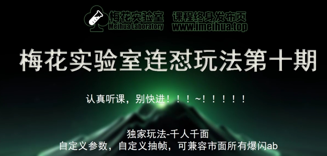 梅花实验室社群专享课视频号连怼玩法第十期课程+第二部分-FF助手全新高自由万能爆闪AB处理-91学习网