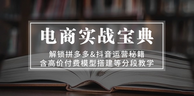 （13195期）电商实战宝典 解锁拼多多&抖音运营秘籍 含高价付费模型搭建等分段教学-91学习网