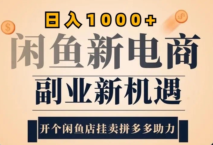 2024闲鱼虚拟升级玩法，实操落地项目，日入几张-91学习网