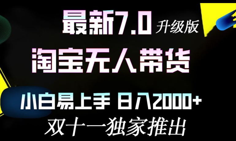 淘宝无人带货最新升级版，小白易上手，日入几张-91学习网