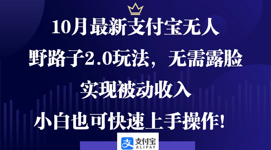 （12824期）10月最新支付宝无人野路子2.0玩法，无需露脸，实现被动收入，小白也可…-91学习网