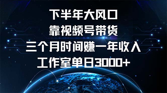 （12849期）下半年风口项目，靠视频号带货三个月时间赚一年收入，工作室单日3000+-91学习网