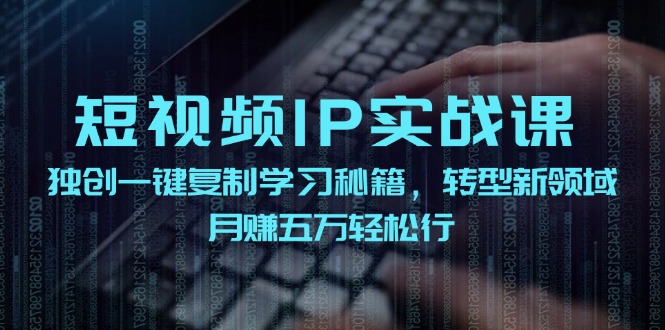 短视频IP实战课，独创一键复制学习秘籍，转战新领域，月赚五万轻松行-91学习网