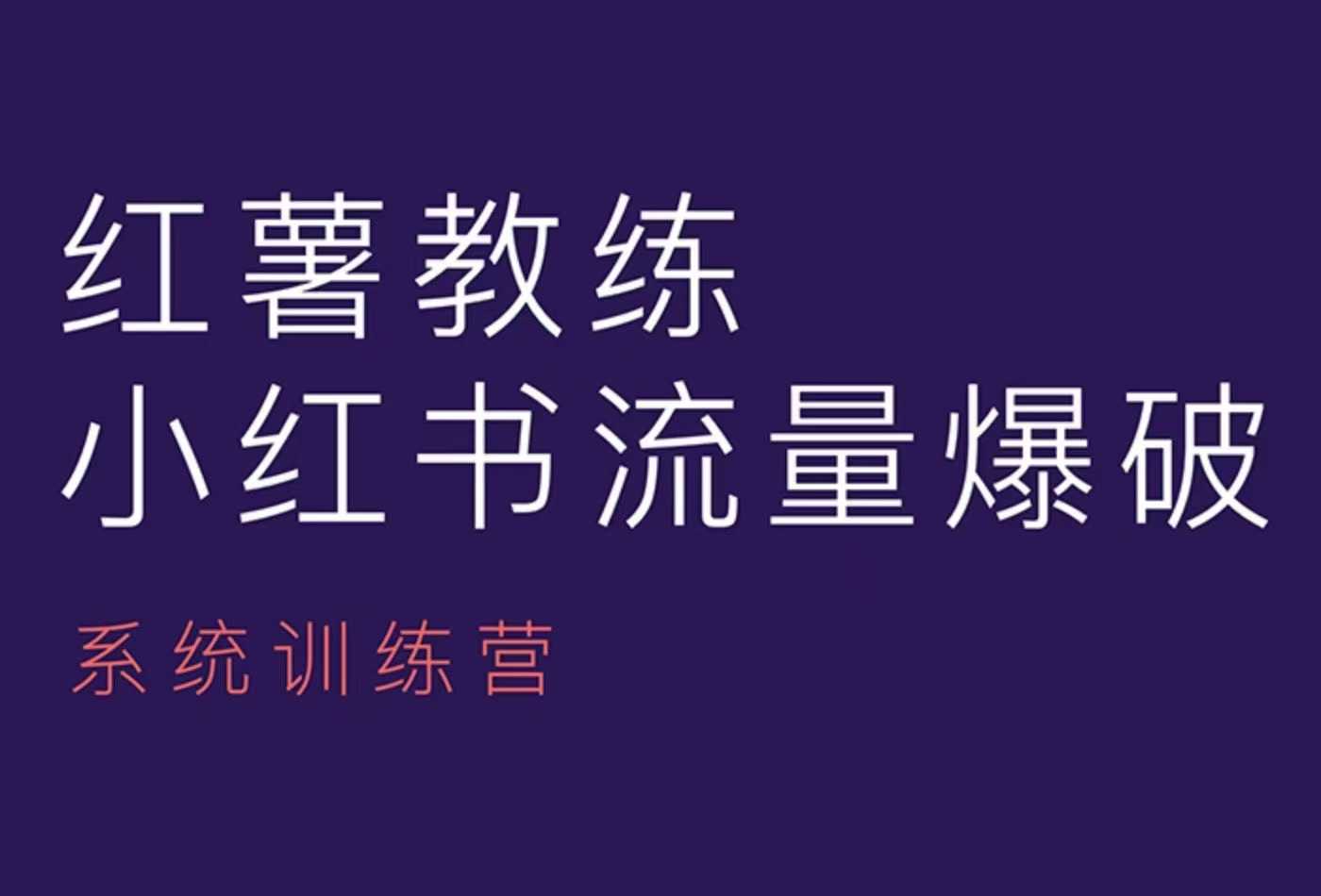 红薯教练-小红书内容运营课，小红书运营学习终点站-91学习网