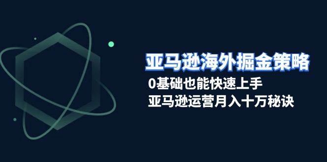 亚马逊海外掘金策略，0基础也能快速上手，亚马逊运营月入十万秘诀-91学习网