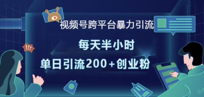 视频号跨平台暴力引流，每天半小时，单日引流200+精准创业粉-91学习网