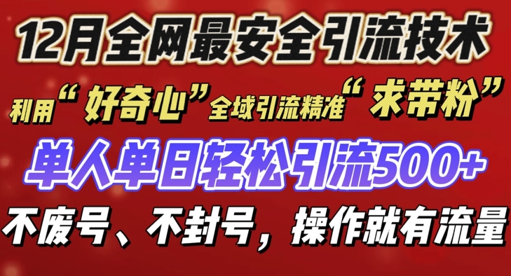 12 月份全网最安全引流创业粉技术来袭，不封号不废号，有操作就有流量【揭秘】-91学习网