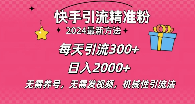 小白即可入手，一部手机搞定，2024快手在线用户私信引流法搬砖式引流，一天可引300+创业粉-91学习网