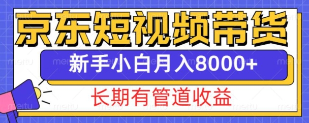 京东短视频带货新玩法，长期管道收益，新手也能月入8000+-91学习网