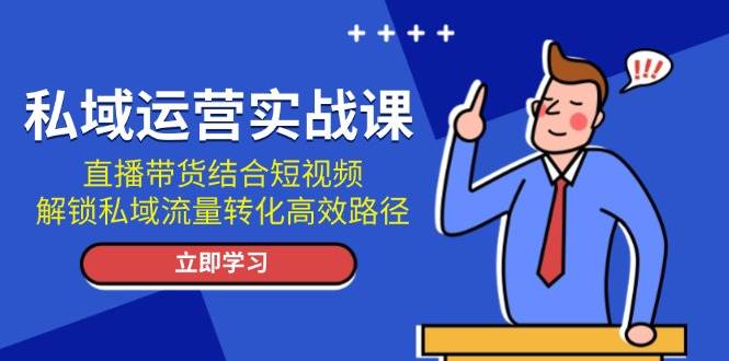 私域运营实战课：直播带货结合短视频，解锁私域流量转化高效路径-91学习网