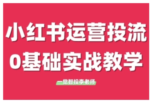 小红书运营投流，小红书广告投放从0到1的实战课，学完即可开始投放-91学习网