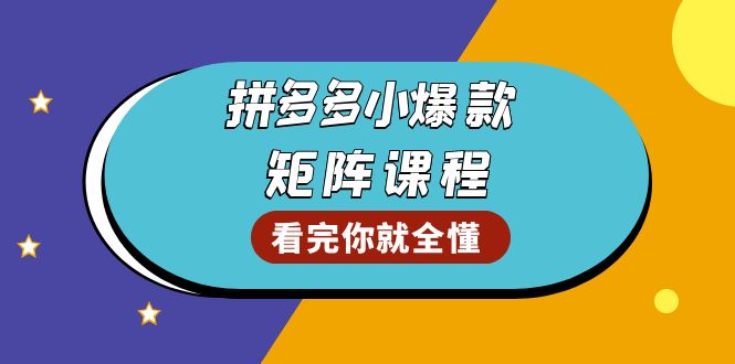 （13699期）拼多多爆款矩阵课程：教你测出店铺爆款，优化销量，提升GMV，打造爆款群-91学习网