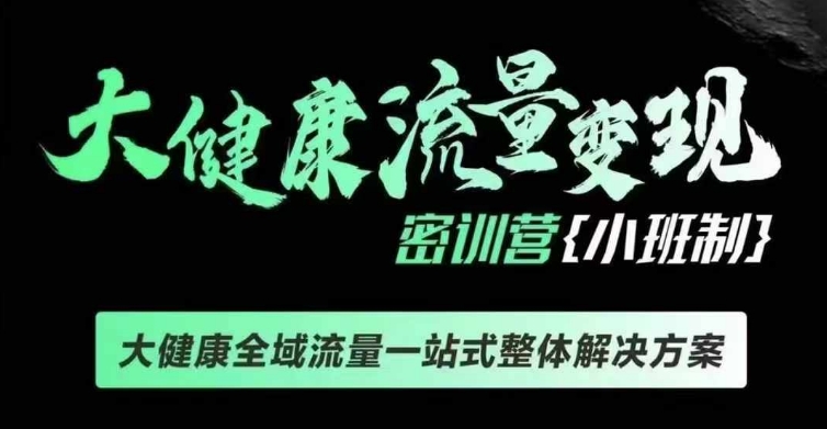 千万级大健康变现课线下课，大健康全域流量一站式整体解决方案-91学习网