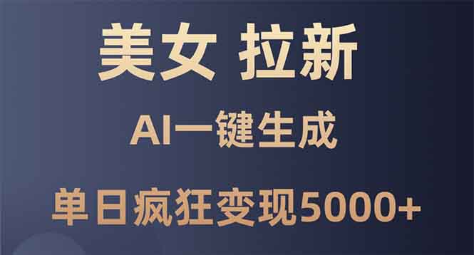 （13866期）美女暴力拉新，通过AI一键生成，单日疯狂变现5000+，纯小白一学就会！-91学习网