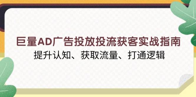 巨量AD广告投放投流获客实战指南，提升认知、获取流量、打通逻辑-91学习网