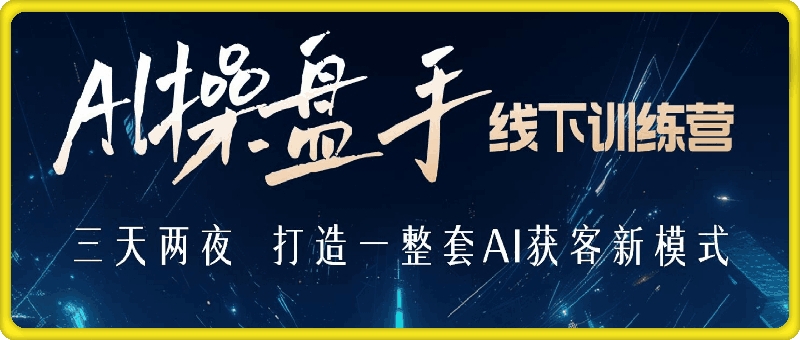 白先生-AI操盘手11月15上海线下训练营(价值9800元)-91学习网