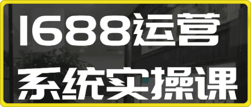 1688高阶运营系统实操课-91学习网