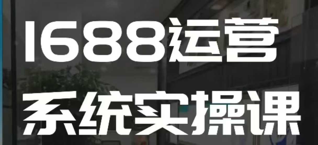 1688高阶运营系统实操课，快速掌握1688店铺运营的核心玩法-91学习网