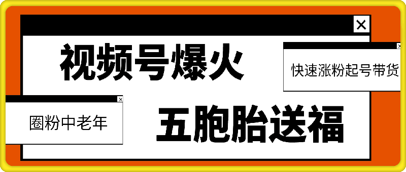 视频号最近爆火赛道，五胞胎送福，圈粉中老年，快速涨粉起号带货-91学习网