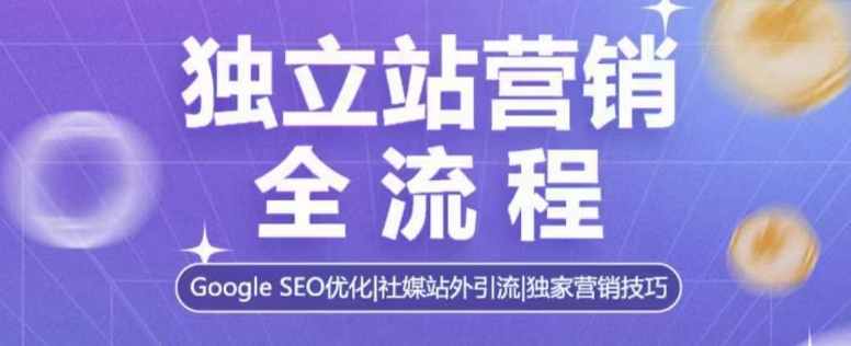 独立站营销全流程，Google SEO优化，社媒站外引流，独家营销技巧-91学习网