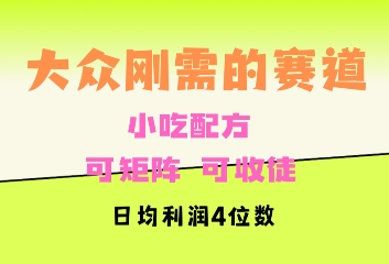 大众刚需赛道，赚确定性的钱，可矩阵，可收徒，日均利润4位数-91学习网